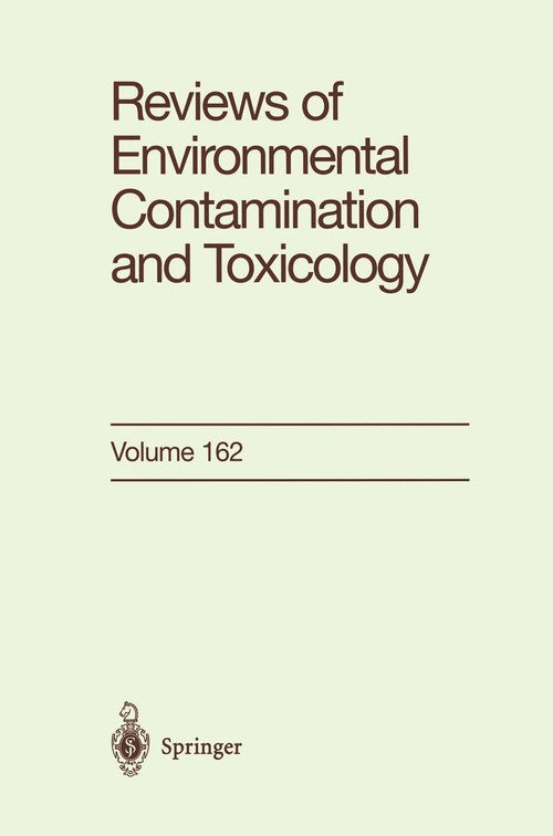 Reviews of Environmental Contamination and Toxicology by George W Ware ISBN 9780387987958