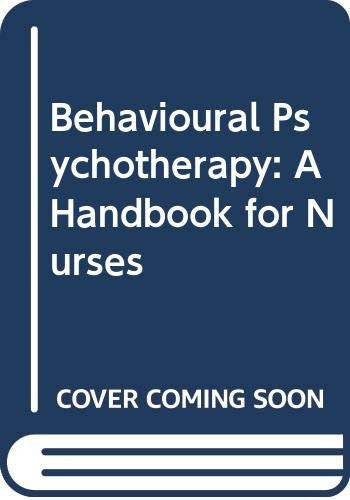 Behavioural Psychotherapy by David Richards ISBN 9780433025269