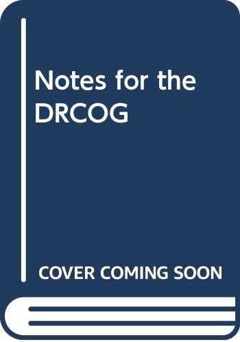 Notes for the DRCOG by Jo Anthony ISBN 9780443047138