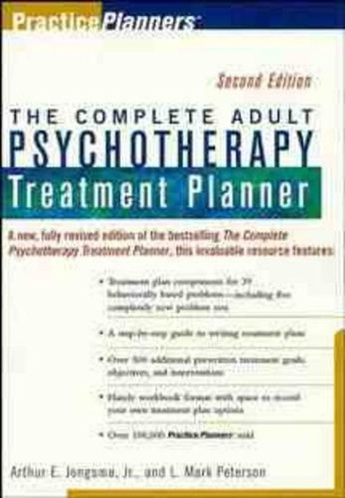Complete Adult Psychotherapy Treatment Planner by Arthur E Jongsma ISBN 9780471319245