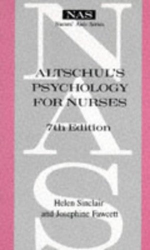 Psychology for Nurses by A Altschul ISBN 9780702014550