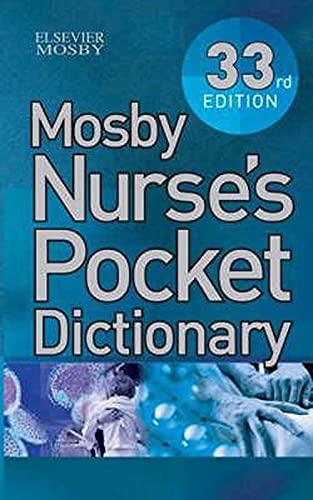 Mosby Nurse's Pocket Dictionary by Chris Brooker ISBN 9780723433736