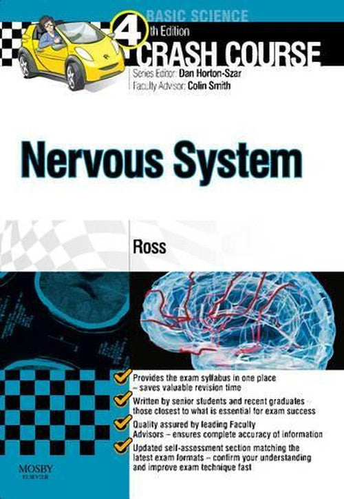 Crash Course Nervous System by Jenny Ross Mbchb Bmedsci ISBN 9780723436249