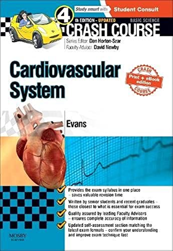 Crash Course Cardiovascular System Updated Print + E-Book Edition by Jonathan Evans Bmedsci ISBN 9780723438601