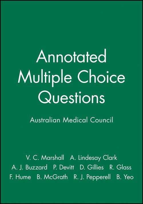 Annotated Multiple Choice Questions by V C Marshall ISBN 9780867933772