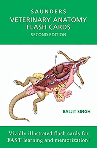 Veterinary Anatomy Flash Cards by Baljit Singh Bvsc Mvsc ISBN 9781455776832