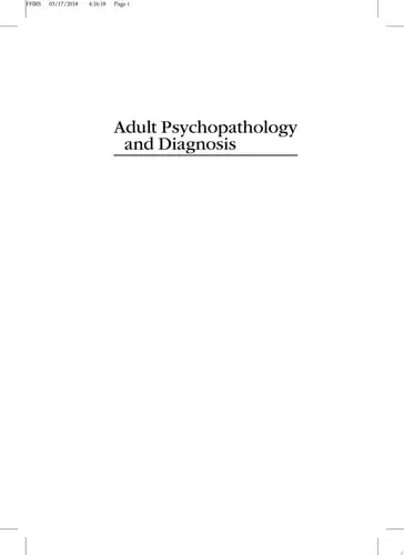 Adult Psychopathology and Diagnosis by Deborah C. Beidel ISBN: 978-1119383604 - front cover