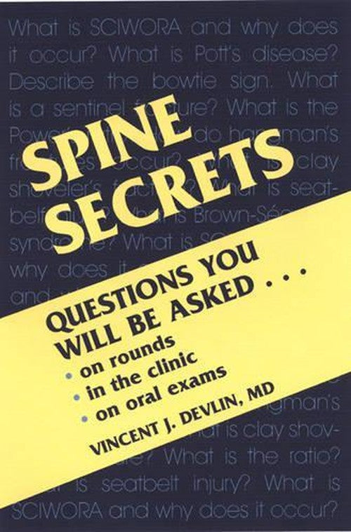 Spine Secrets by Vincent J Devlin 9781560533580