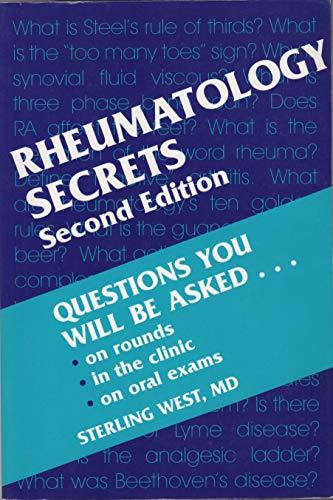 Rheumatology Secrets by Sterling West ISBN 9781560534747