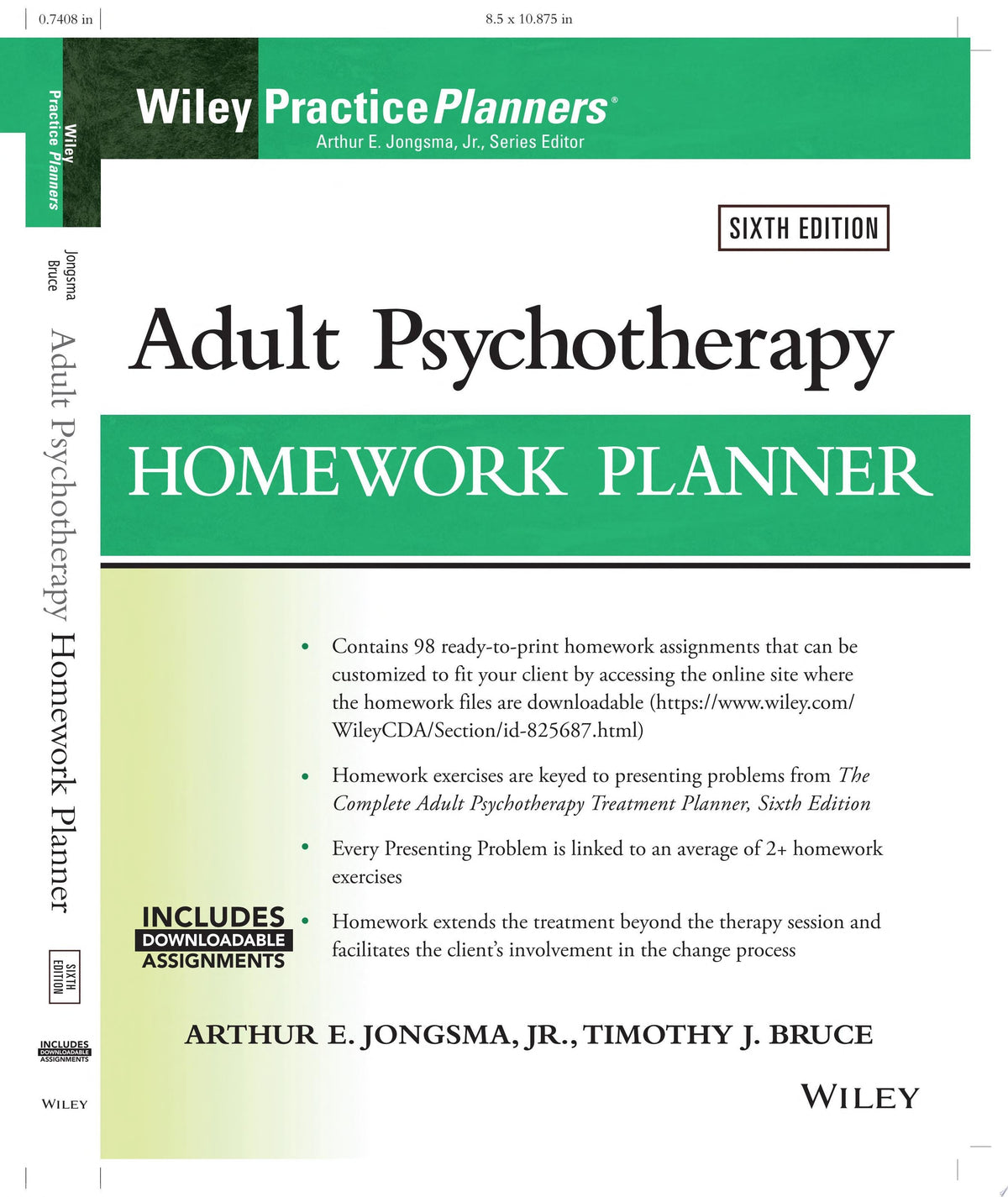 Adult Psychotherapy Homework Planner 6th Edition - front cover
