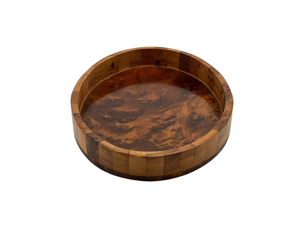 Arar Melssa Trays (Set of 3) | Handcrafted Arar Thuya Wood Decor – Unique Moroccan Wood