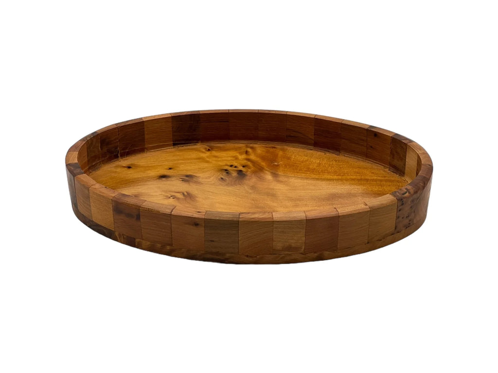 Arar Melssa Trays (Set of 3) | Handcrafted Arar Thuya Wood Decor – Unique Moroccan Wood