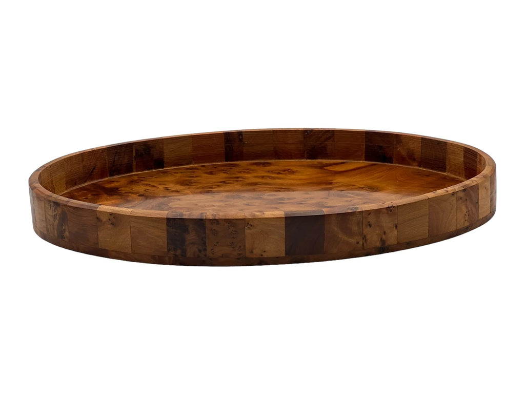 Arar Melssa Trays (Set of 3) | Handcrafted Arar Thuya Wood Decor – Unique Moroccan Wood