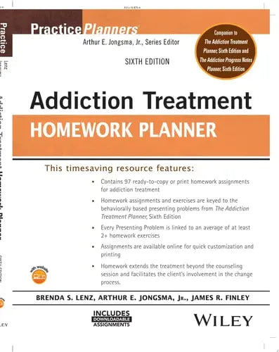 Addiction Treatment Homework Planner by Brenda S. Lenz ISBN: 978-1119987789 - front cover