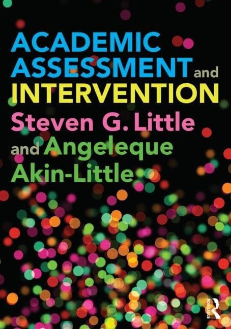 Academic Assessment and Intervention 1st Edition - front cover