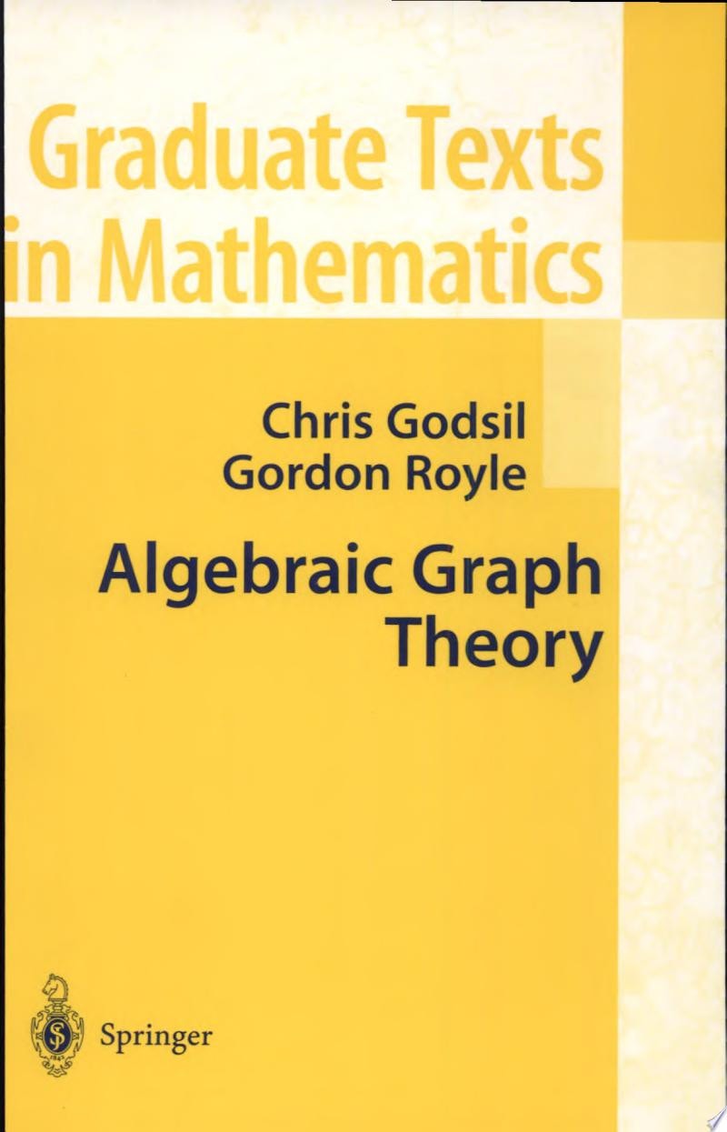 Algebraic Graph Theory by Chris Godsil - front cover