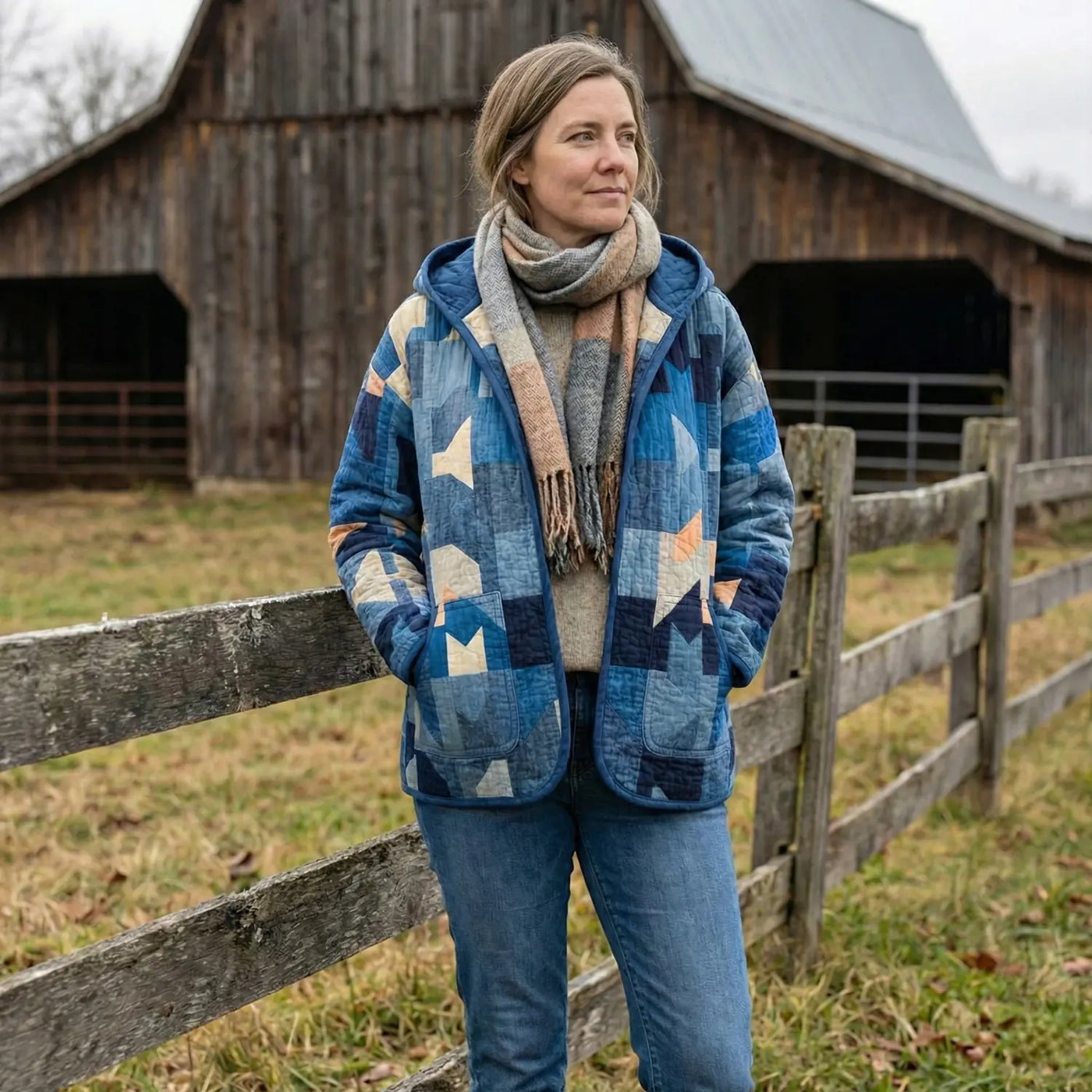 Digital Sewing Pattern for Hooded Quilted Jacket - Beginner-Friendly