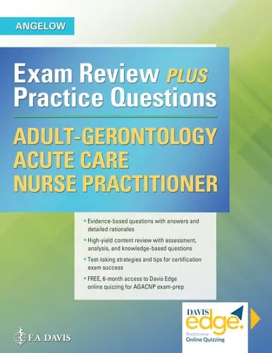 Adult-Gerontology Acute Care Nurse Practitioner Exam Review Plus Practice Questions ISBN 9780803674752 - front cover