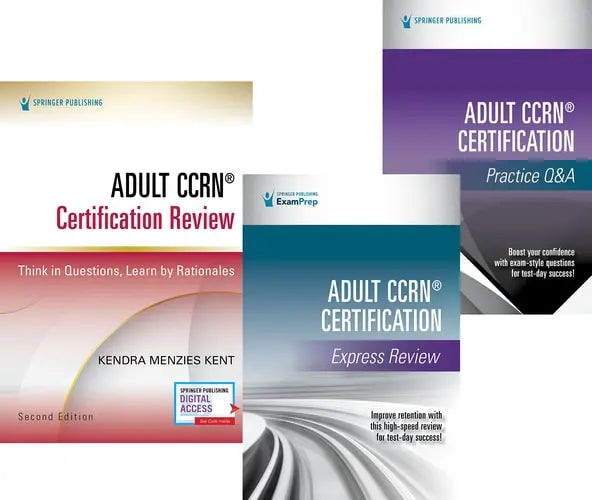 Adult CCRN Certification Complete Review Study Bundle by Kendra Menzies Kent ISBN: 978-0826145475 - front cover
