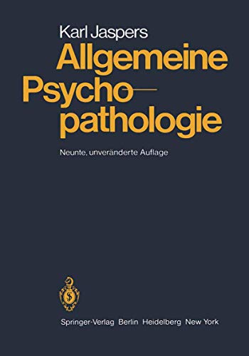 Allgemeine Psychopathologie by Karl Jaspers | ISBN-13 9783642620218