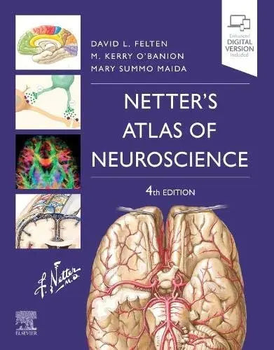 Netter's Atlas of Neuroscience by David L. Felten 4th Edition ISBN 9780323756549