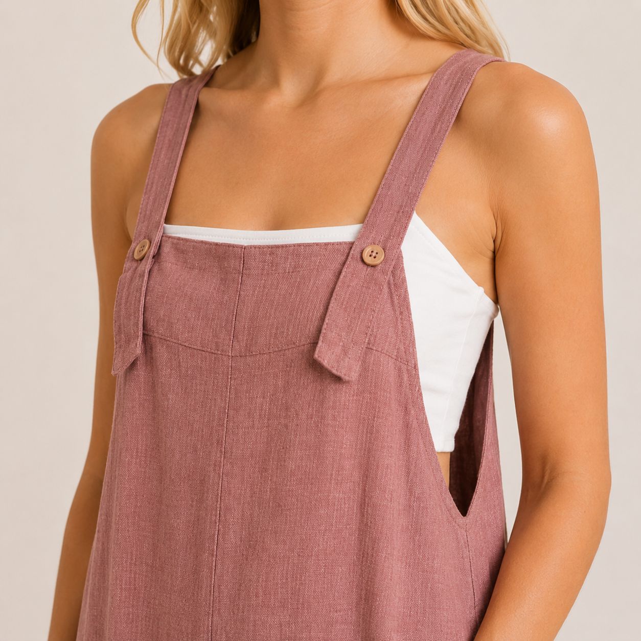 Digital Sewing Pattern for Women's Summer Linen Romper - Relaxed Balloon-Leg Jumpsuit Style