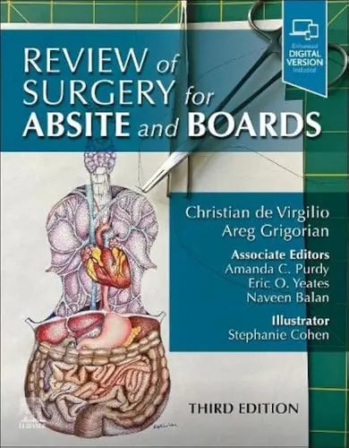 Review of Surgery for ABSITE and Boards by Christian DeVirgilio 3rd Edition ISBN 9780323870542