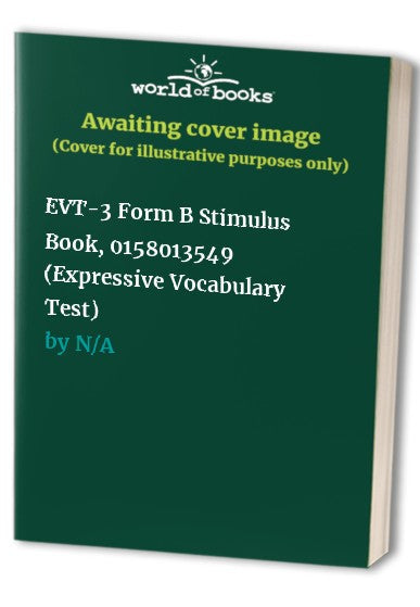 EVT-3 Form B Stimulus Book, 0158013549 ISBN 9780158013541