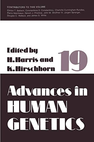 Advances in Human Genetics by Harry Harris ISBN 9780306432989