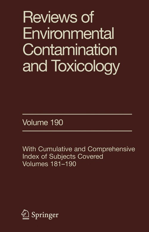 Reviews of Environmental Contamination and Toxicology 190 by Dm Whitacre ISBN 9780387369006