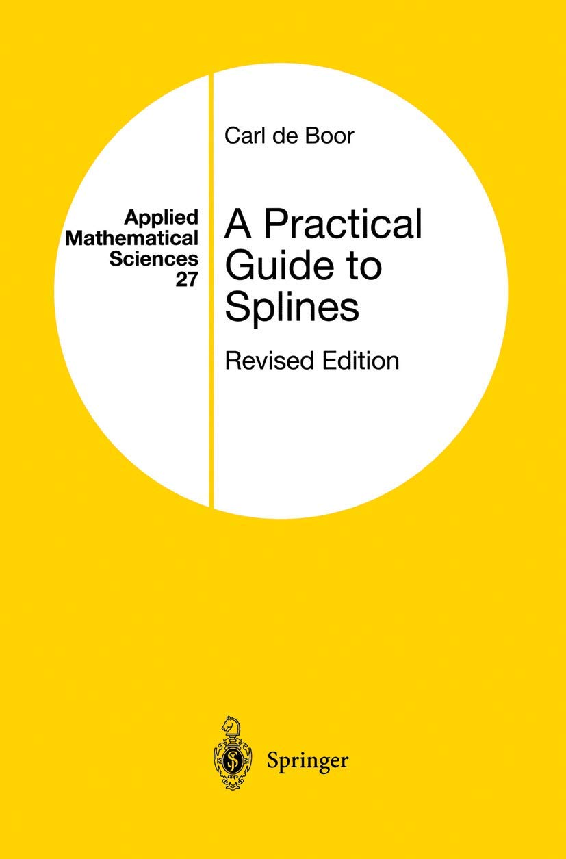 A Practical Guide to Splines by Carl de Boor - front cover
