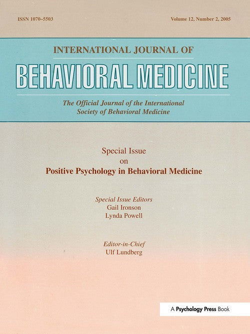 An Exploration of the Health Benefits of Factors That Help Us to Thrive by Gail Ironson (ISBN-13: 9780805894400)