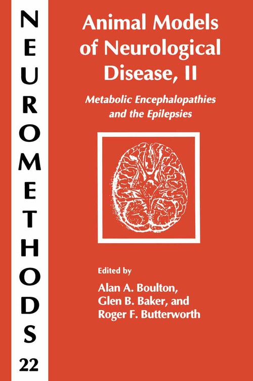 Animal Models of Neurological Disease, II by Alan A Boulton ISBN 9780896032118