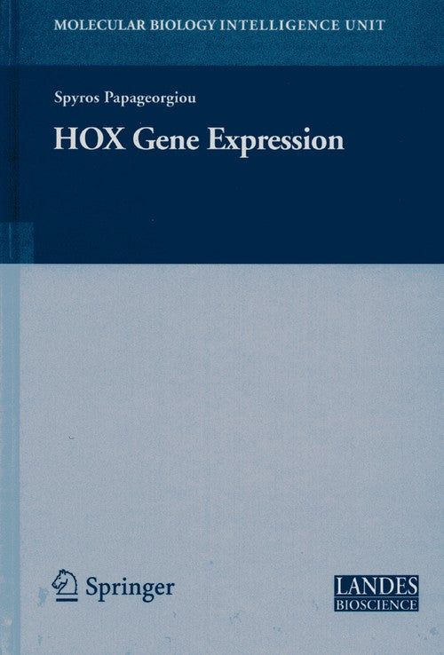 HOX Gene Expression by Spyros Papageorgiou ISBN 9781441923974
