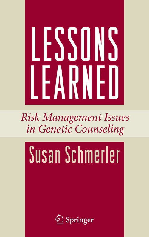 Lessons Learned by Susan Schmerler ISBN 9781441924681