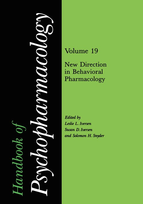 Handbook of Psychopharmacology by Leslie Iversen ISBN 9781461290179