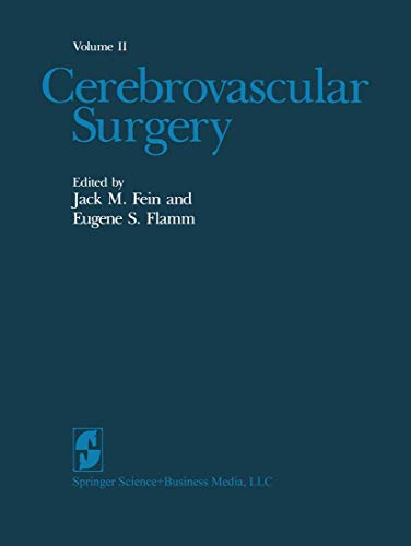 Cerebrovascular Surgery by Jack M Fein ISBN 9781461295327