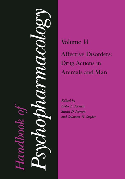 Handbook of Psychopharmacology by Leslie Iversen ISBN 9781461340478