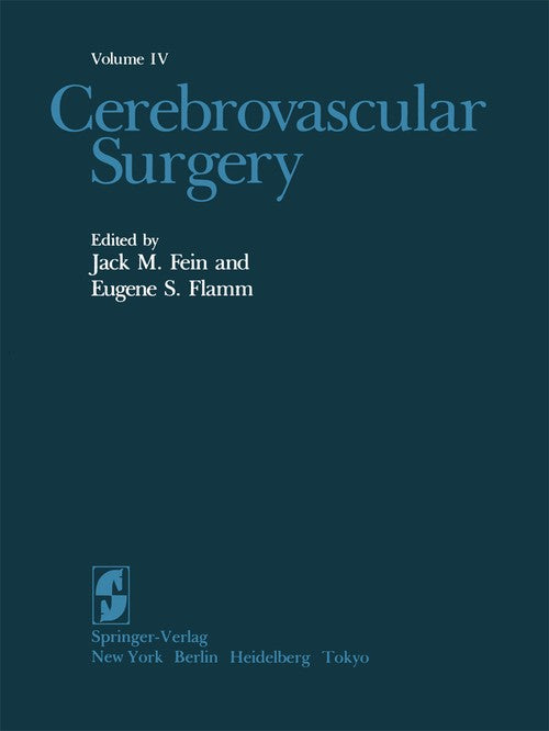 Cerebrovascular Surgery by Jack M Fein ISBN 9781461385189