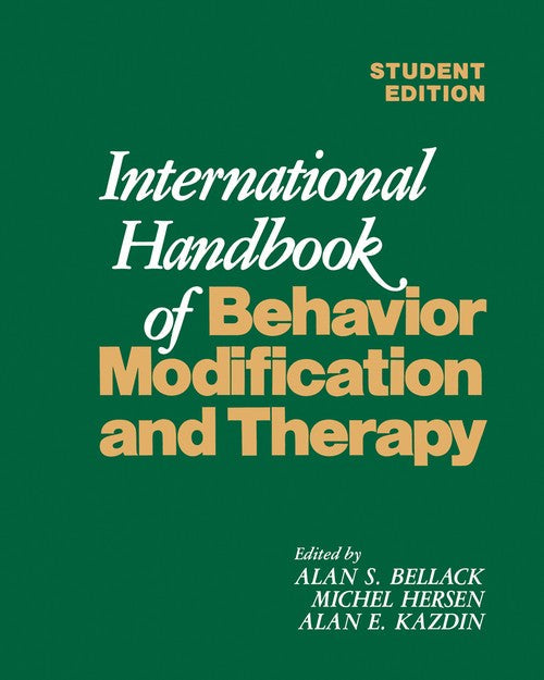 International Handbook of Behavior Modification and Therapy by Alan S Bellack ISBN 9781461572800