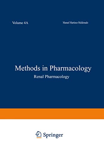 Methods in Pharmacology by Manuel Martinez-Maldonado ISBN 9781461588931