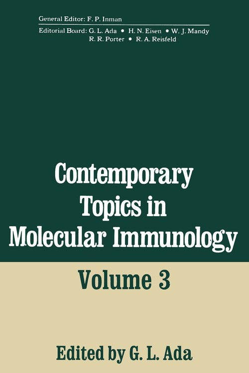 Contemporary Topics in Molecular Immunology by Gordon Ada ISBN 9781468428407