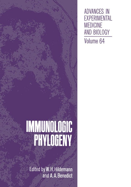 Immunologic Phylogeny by W Hildemann ISBN 9781468432633
