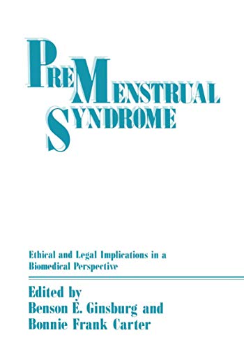 Premenstrual Syndrome by Benson Ginsburg ISBN 9781468452778