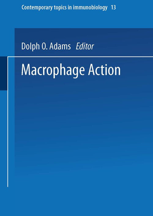 Macrophage Activation by Dolph O Adams ISBN 9781475714470