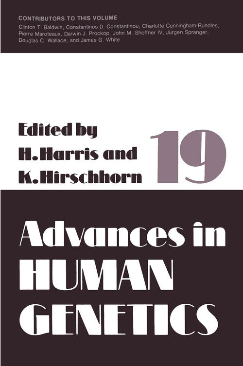 Advances in Human Genetics by Harry Harris ISBN 9781475790672