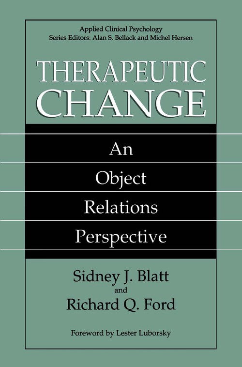 Therapeutic Change by Sidney J Blatt ISBN 9781489910127