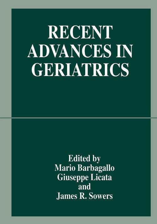 Recent Advances in Geriatrics by Mario Barbagallo ISBN 9781489914859