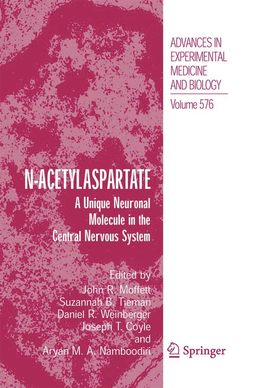 N-Acetylaspartate by John Moffett ISBN 9781489988881