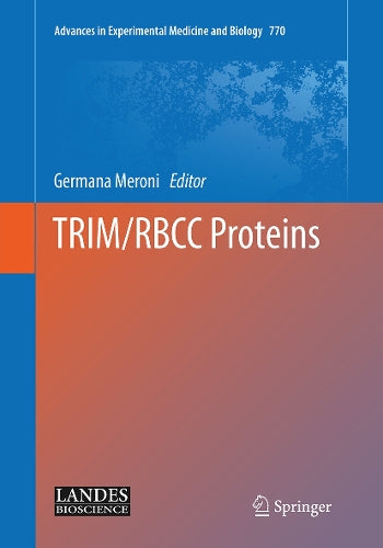 TRIM/RBCC Proteins by Germana Meroni ISBN 9781493946600